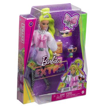 BARBIE - Extra Neon Green Hair com Mascote HDJ44  - 7