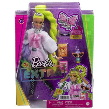 BARBIE - Extra Neon Green Hair com Mascote HDJ44  - 8