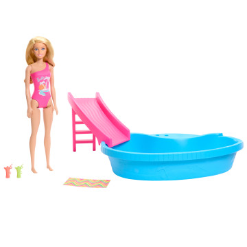 BARBIE - Boneca e a Sua Piscina HRJ74  - 1