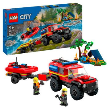 LEGO 60412 Caminhão dos Bombeiros 4x4 com Barco de Resgate LEGO - 1