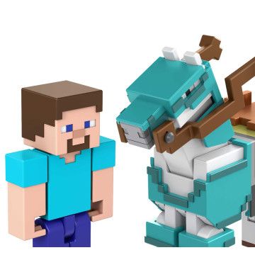 MINECRAFT - Steve e o Cavalo com Armadura HDV39  - 2