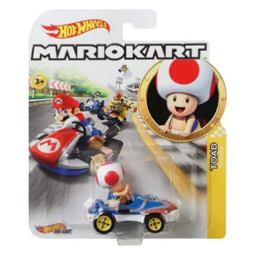 HOT WHEELS - Mario Kart TOAD  e Veículo GJH63  - 1