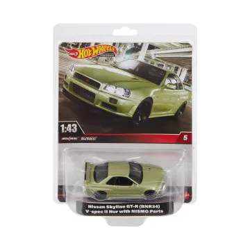 HOT WHEELS - Premium Real Riders Nissan Skyline GTR 34 V-Spec II HMD47  - 1