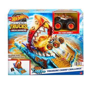 HOT WHEELS - Monster Trucks Arenas Ataque de Risco ao Tesouro HTP17  - 1