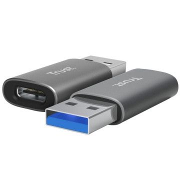 Adaptador Trust Calyx USB 3.2 GEN2 / USB tipo C fêmea - USB macho TRUST - 1