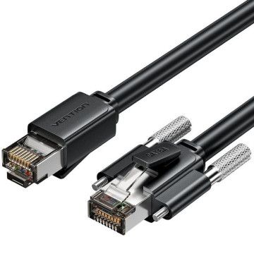 Cabo de Rede RJ45 SFTP Vention IBUBF Cat.6/ 1m/ Preto VENTION - 1