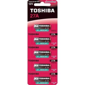 Pacote de 5 pilhas 12V Toshiba 27A/ 12V/ alcalinas TOSHIBA - 1