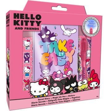 Diário + caneta mágica Hello Kitty e amigos KIDS LICENSING - 1