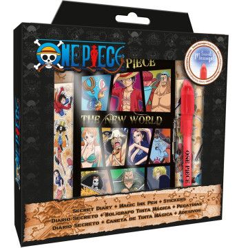 Diário + Caneta Mágica One Piece KIDS LICENSING - 1