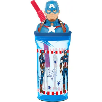 Copo figura 3D Capitão América Marvel 360ml STOR - 1