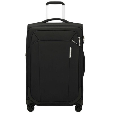 Mala Média Expansível Samsonite Respark 67cm/ 66x43x33cm/ 4 Rodas/ Preta SAMSONITE - 1