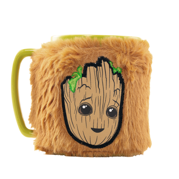 Caneca com capa de pelúcia Marvel Guardiões da Galáxia Groot 440ml PYRAMID - 1