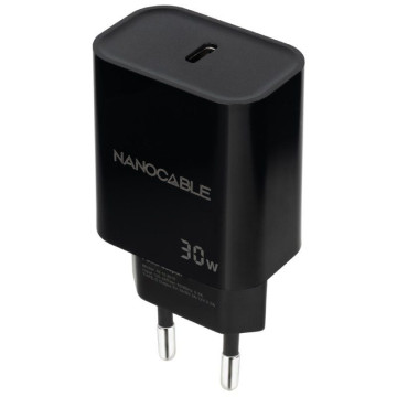 Carregador de Parede Nanocabo 10.10.2010/ 1xUSB Tipo-C/ 30W/ Preto NANO CABLE - 1