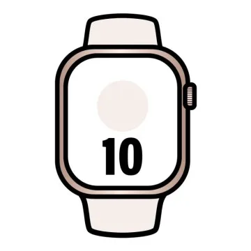 Apple Watch Series 10/GPS/Celular/46mm/Caixa de alumínio ouro rosa/Alça esportiva rosa blush S/M Apple - 1