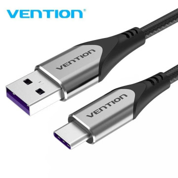 Vention COFHI USB 2.0 Tipo-C Cabo/ USB Tipo-C Macho - USB Macho/ Até 100W/ 480Mbps/ 3m/ Cinza VENTION - 1