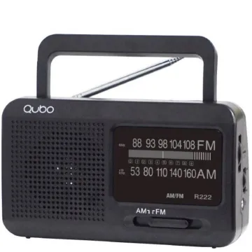 Rádio Portátil Qubo R-222/ Preto QUBO - 1