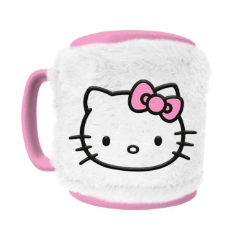 Caneca com capa de pelúcia Hello Kitty 440ml PYRAMID - 1