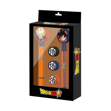 Caneta Blister + Lápis + 3 borrachas Dragon Ball Super KARACTERMANIA - 1