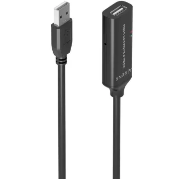 Cabo Extensão USB 2.0 Aisens A101-0914/ USB Macho - USB Fêmea/ 5m/ Preto AISENS - 1