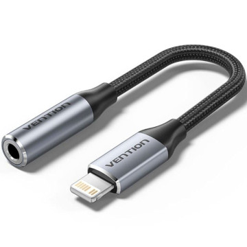 Adaptador de áudio Vention BMBHA/ Jack 3,5 fêmea - USB tipo C macho/ 10 cm/ cinza VENTION - 1