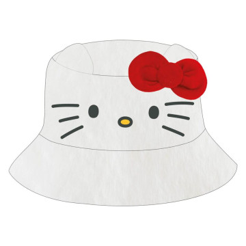 Chapéu de balde de pele Hello Kitty  - 1