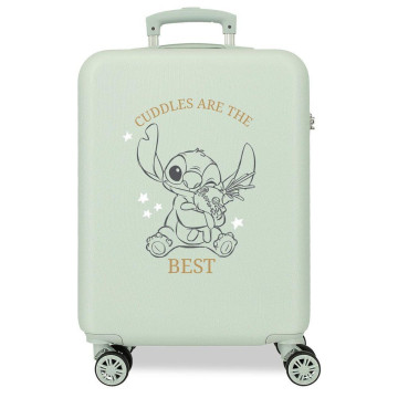 Mala de ABS com carrinho Cuddles Are the Best Stitch Disney 55cm JOUMMA BAGS - 1