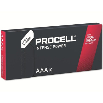 Pacote com 10 pilhas AAA L03 Duracell PROCELL DURINTLR3C10/ 1,5 V/ Alcalinas DURACELL - 1