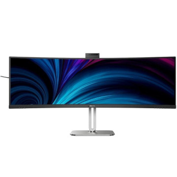 Philips 49B2U6900CH Monitor profissional ultrawide curvo de 48,8'/ QHD duplo/ Multimídia/ Altura ajustável/ Webcam/ Preto PHILIP