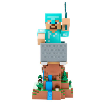 Suporte Cable Guy Diamond Steve Minecraft 20cm EXQUISITE GAMING - 1
