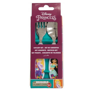 Conjunto de 2 talheres de metal Princesa Disney STOR - 1