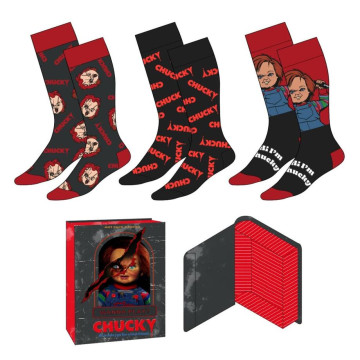 Conjunto de 3 meias Chucky adulto  - 1