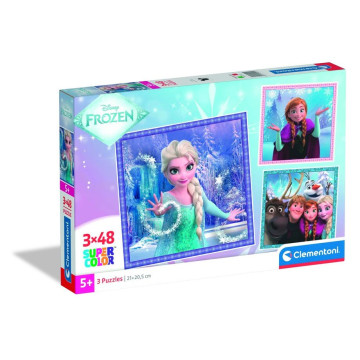 Quebra-cabeça Disney Frozen 3x48 peças CLEMENTONI - 1