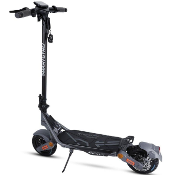 Scooter elétrica certificada SmartGyro Rockway EVO/ Motor de 800 W/ Rodas de 10'/ 25 km/h/ Alcance de 50 km/ Preto e cinza Smart