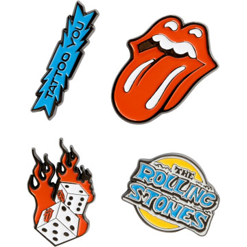 Conjunto de 4 pins dos Rolling Stones  - 1
