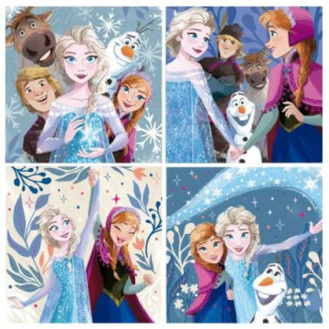 EDUCA - Puzzle Progressivos Frozen 12-16-20-25 19735  - 2