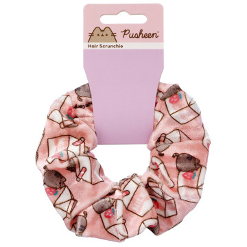 Pusheen Leite e Morango Hair Scrunchie  - 1