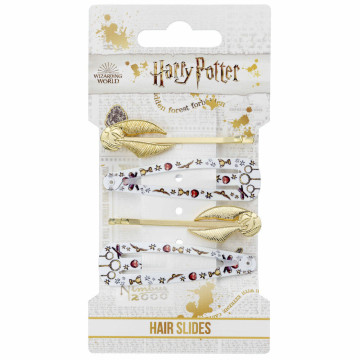 Pacote blister com 4 grampos de cabelo do Pomo de Ouro de Harry Potter  - 1