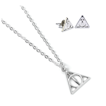Conjunto de pingente e brincos Harry Potter Relíquias da Morte  - 1