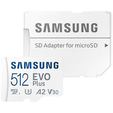 Cartão de memória microSD XC Samsung EVO Plus 2023 512 GB com adaptador/ Classe 10/ 160 MB Samsung - 1