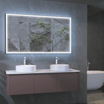 ESP. LEDIMEX BANHEIRO 70X80 SUÍÇA PRETO M SUIZ010-70NG  - 1