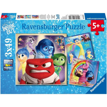 Quebra-cabeça Disney Pixar Divertida Mente 3x49 peças RAVENSBURGER - 1