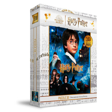 Quebra-cabeça Harry Potter 3D Efeito Pedra Filosofal 100 peças SD TOYS - 1