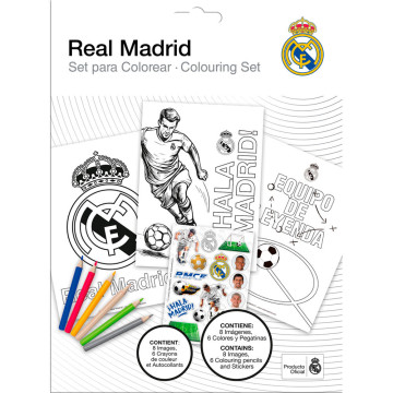 Conjunto de colorir do Real Madrid com adesivos KIDS LICENSING - 1
