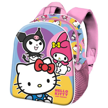 Mochila 3D Hello Kitty e Amigos Feliz 30cm KARACTERMANIA - 1