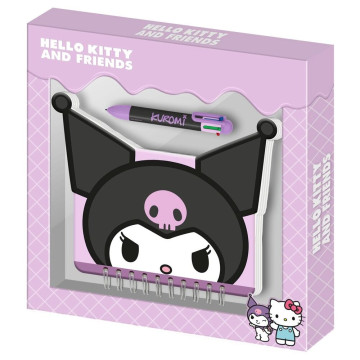 Diário + Caneta Kuromi Hello Kitty e Amigos KARACTERMANIA - 1