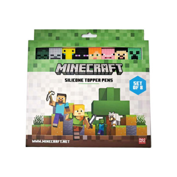 Conjunto de 8 canetas de ponta fina Topper Minecraft PUCKATOR - 1