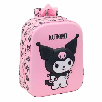 Mochila 3D Hello Kitty Kuromi 27cm SAFTA - 1