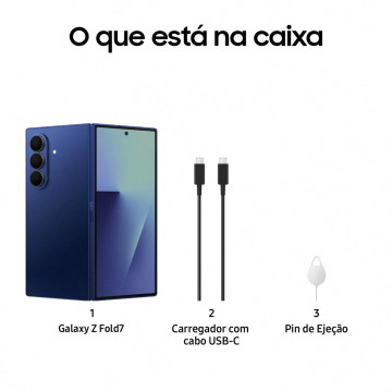 SAMSUNG - Galaxy Z Fold7 256GB Azul Escuro SM-F966BDBBEUB Samsung - 2
