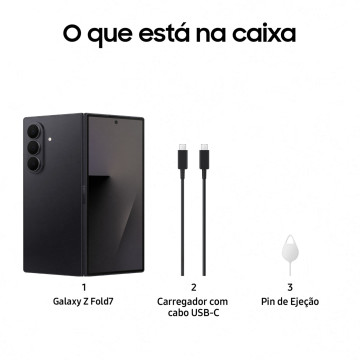 SAMSUNG - Galaxy Z Fold7 1TB Preto Noturno SM-F966BZKNEUB Samsung - 2