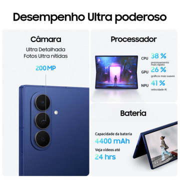 SAMSUNG - Galaxy Z Fold7 1TB Preto Noturno SM-F966BZKNEUB Samsung - 5